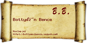 Bottyán Bence névjegykártya